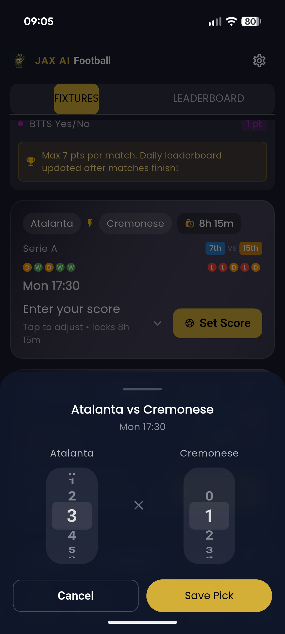 Beat JAX Competition — predict scores and compete against the AI